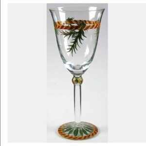 RETRIED set of 9 Southern Living at Home Gail Pittman hand painted wine glasses